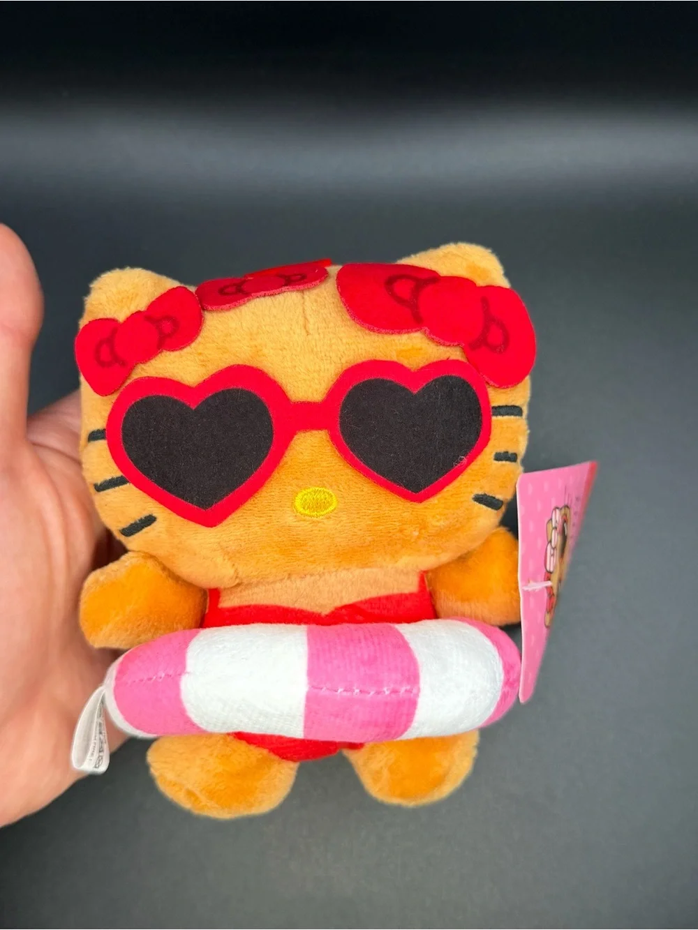 Thailand Sanrio tanned Hello Kitty with Swimming outfit plush/keychain mk152